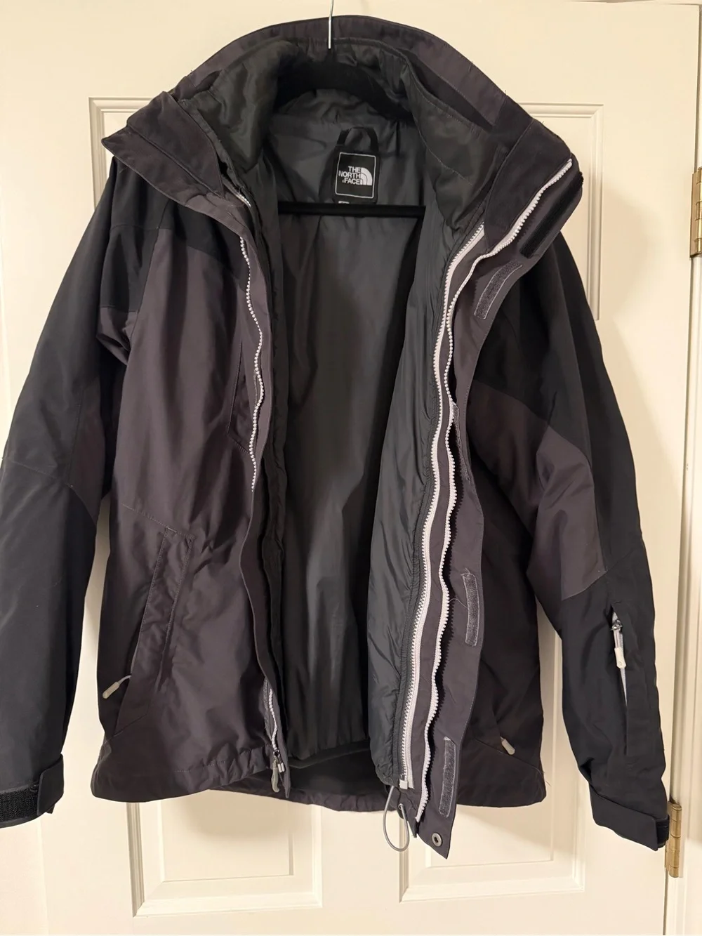 The North Face Men's Black & Gray 3-in-1 Waterproof Jacket